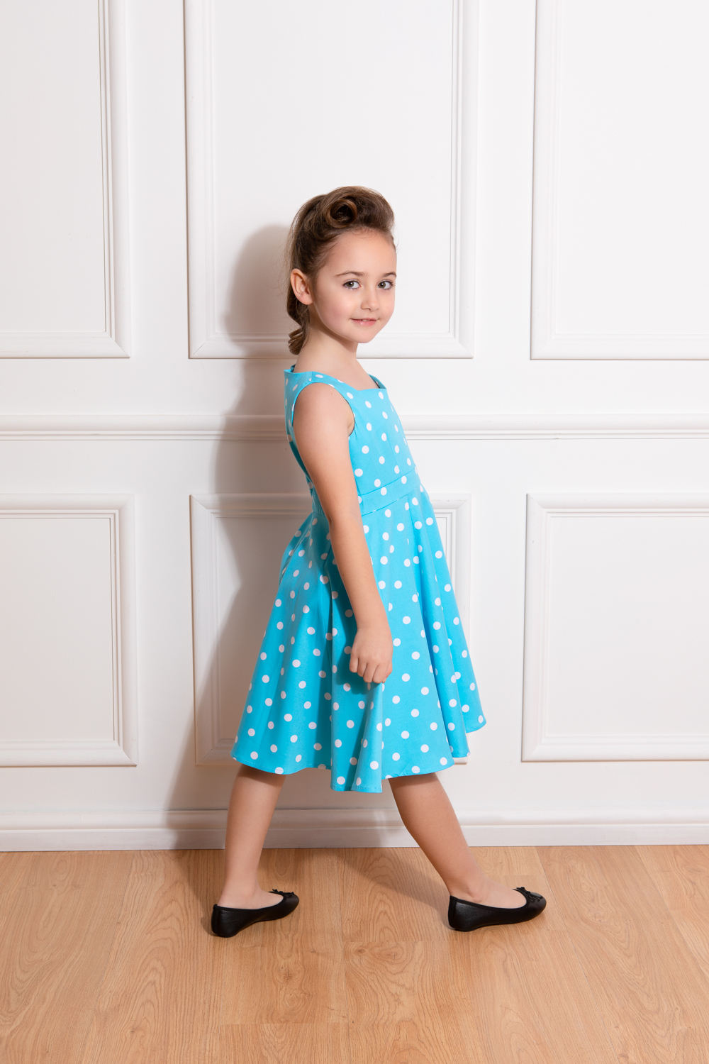 Ruth Polka Dot Swing Dress in Kids